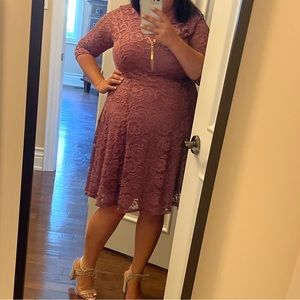 Pink lace dress